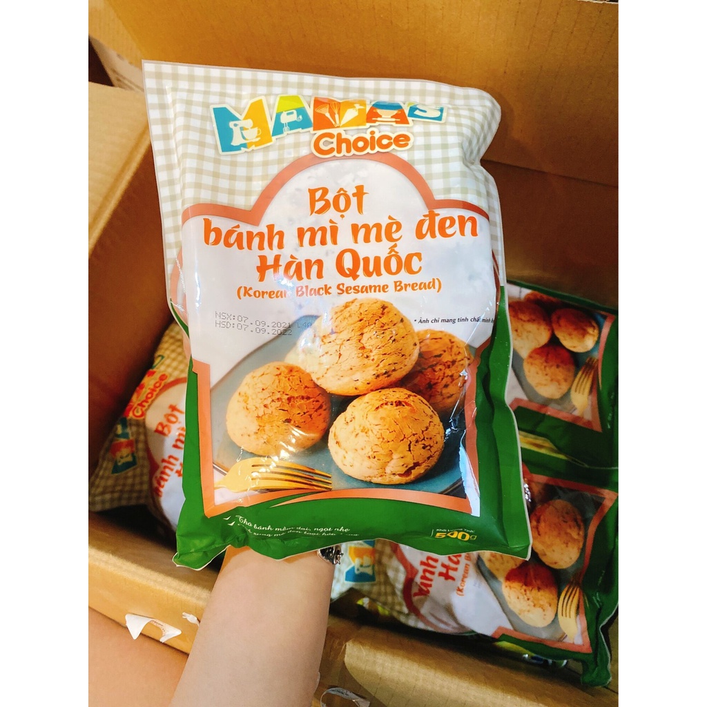 Bột bánh mì mè đen Hàn Quốc
