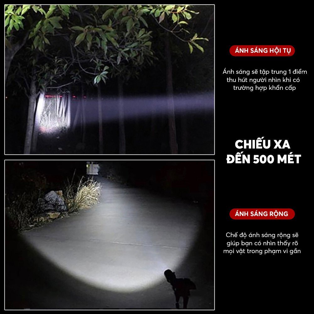 Đèn Pin Siêu Sáng mini Led XML T6 full hộp G01 tặng kèm pin 18650 và dock sạc