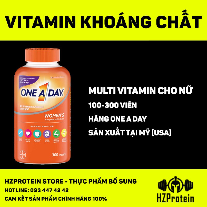 ONE A DAY MULTI VITAMIN WOMEN - VIÊN UỐNG BỔ SUNG VITAMIN TỔNG HỢP CHO NỮ,  TĂNG CƯỜNG SỨC KHỎE - Thực phẩm chức năng sức khỏe | VitaminDep.com