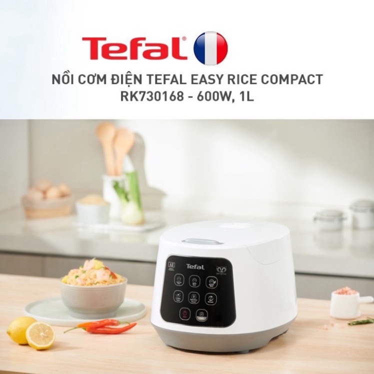 Nồi cơm điện Tefal Easy Rice Compact RK730168 - 600W, 1L - Hàng Chính Hãng