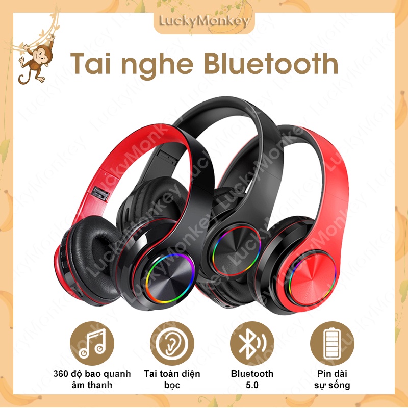 Tai nghe chơi game bluetooth không dây B39 tai nghe chơi game có đèn LED bluetooth 5.0 không độ trễ