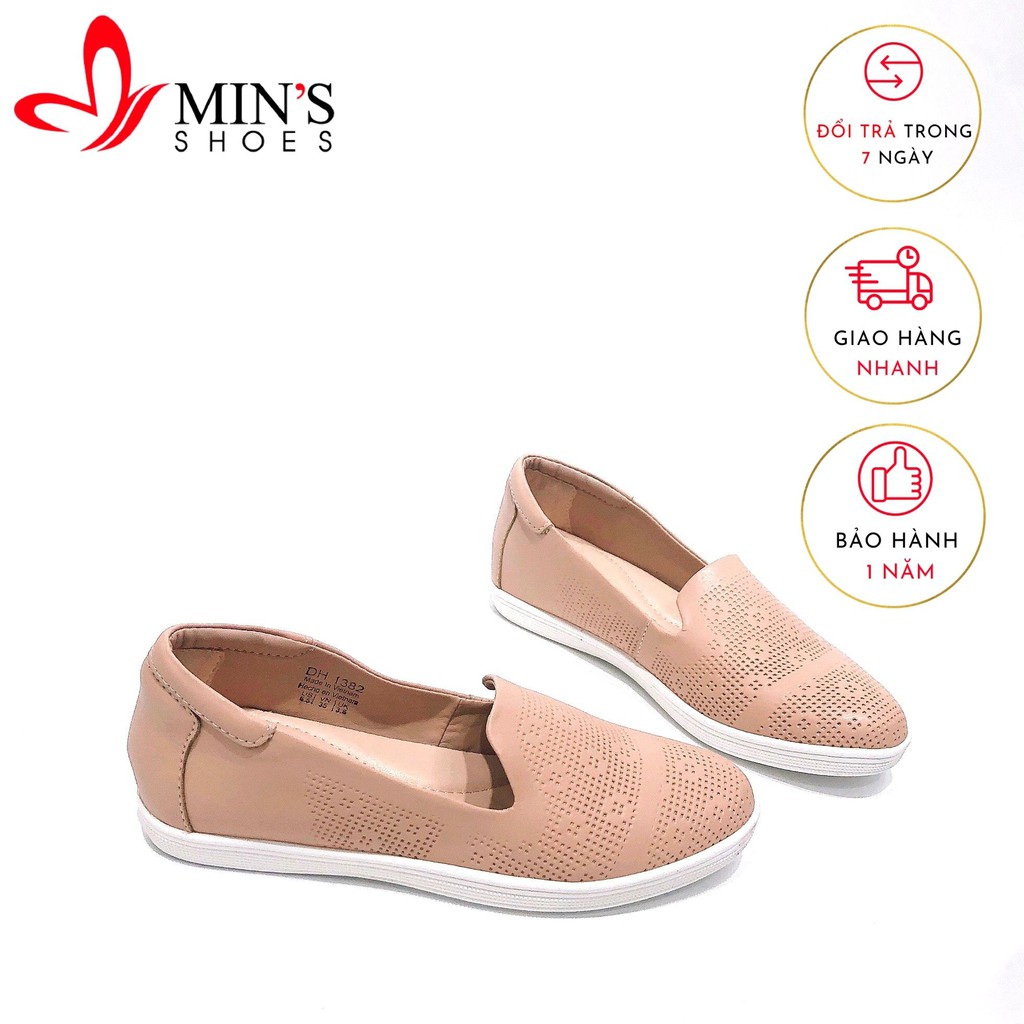 Min's Shoes - Giày Lười Da Thật GL44 KEM