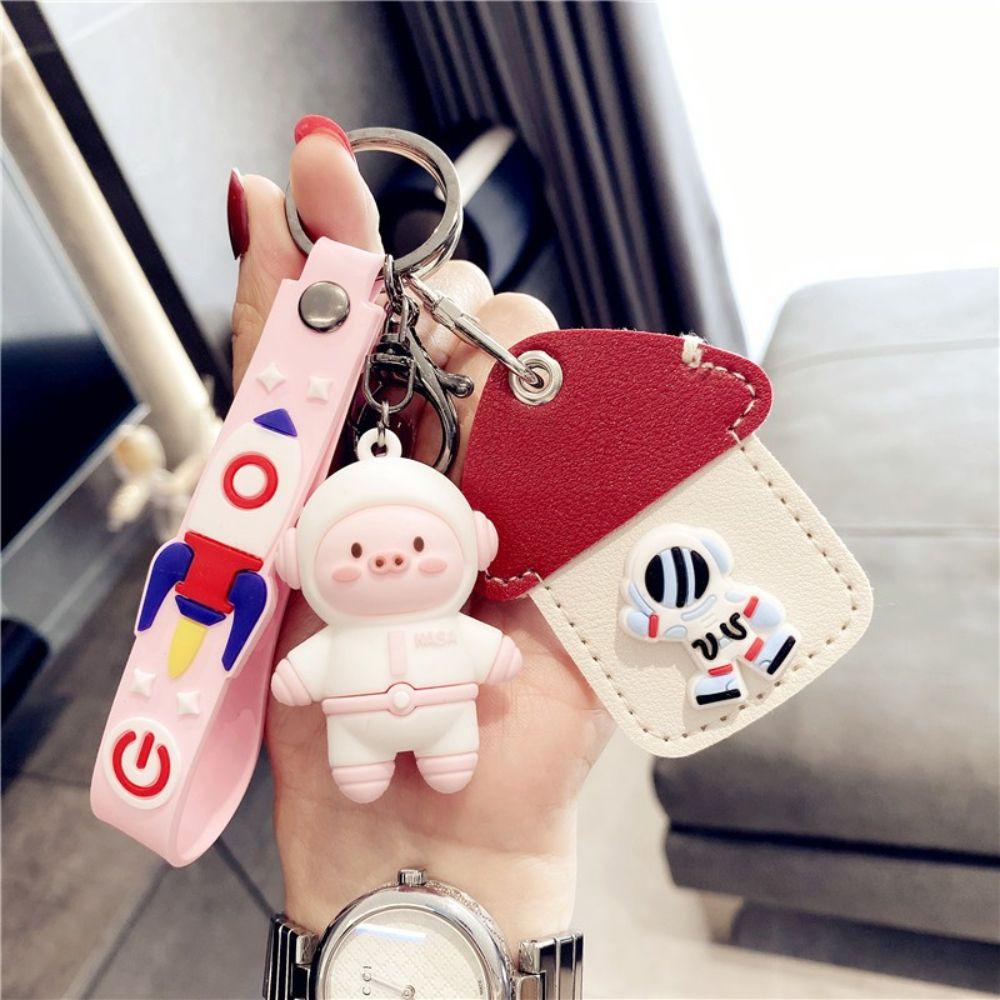 DARNELL Móc Khóa Hình Chú Heo Phi Hành Gia Dễ Thương