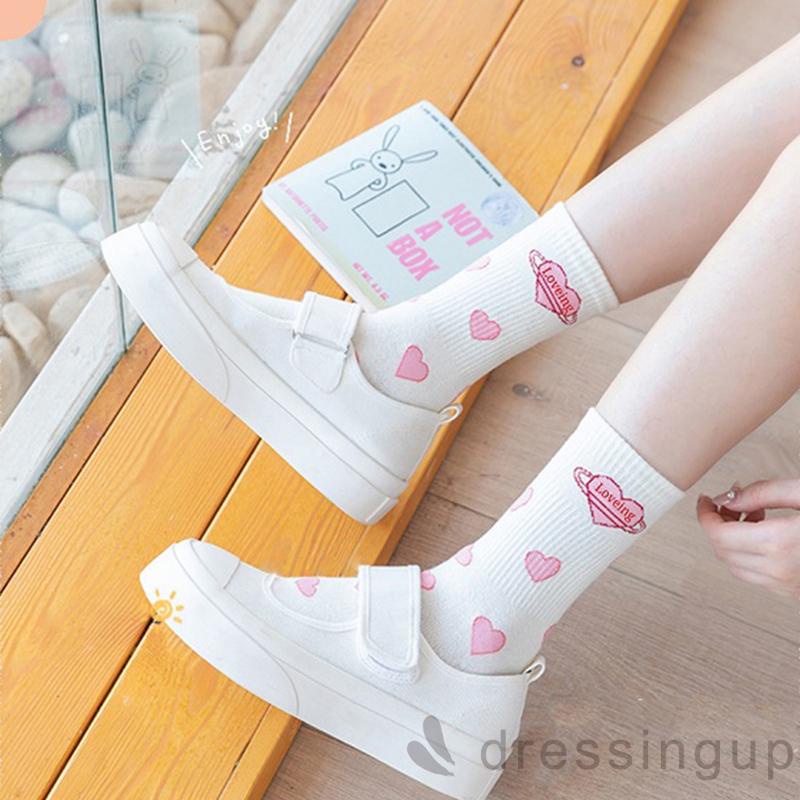 Tất hình trái tim dễ thương phong cách Nhật cho nữ