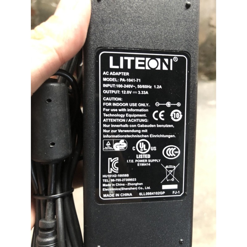 adapter nguồn Liteon 12v 3.33a chân 5.5*2.5mm