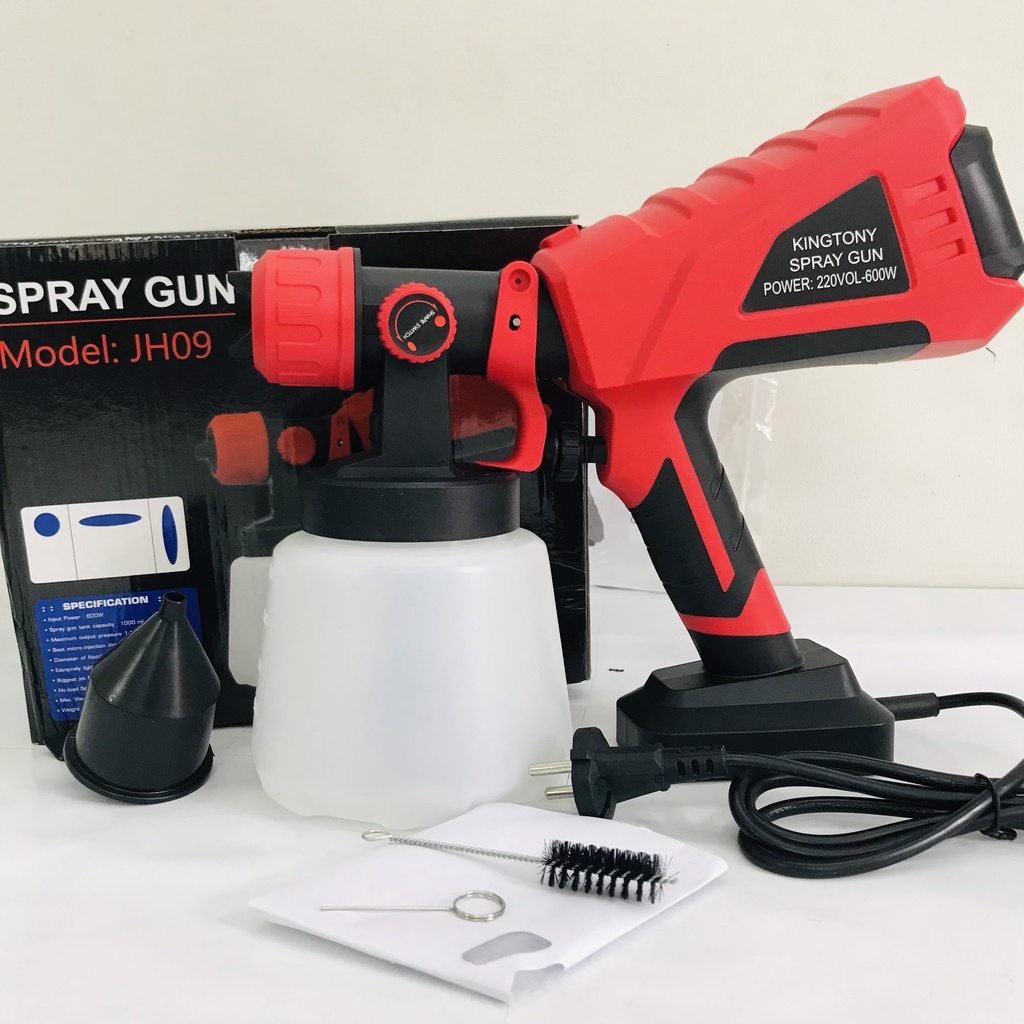 Máy Phun Sơn Cầm Tay Spray Gun JH09  Dùng Điện 220V  Công Suất 600W Bình 1L - Hàng Chính Hãng