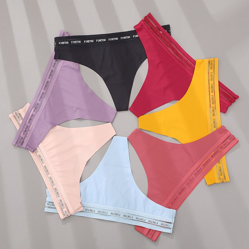 2 Quần lót nữ Finetoo không đường may mềm mại in chữ size m-xl