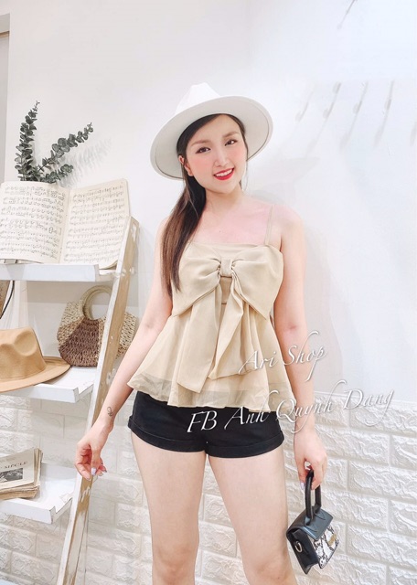 [Mã WAMT10K giảm 10k cho đơn 0k] Áo 2 dây nơ ngực QC siêu hot | BigBuy360 - bigbuy360.vn