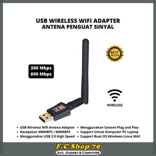 Usb Wifi 600mbps 300MPbps Có Ăng Ten 2.4G 5G Cho Laptop/Máy Tính