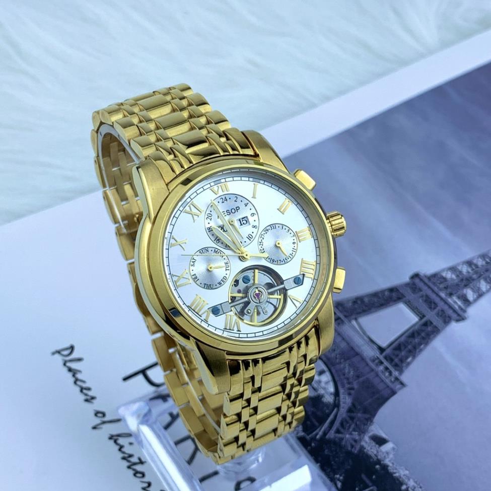 (Giao Hỏa Tốc)  Đồng hồ nam AESOP đồng hồ cơ Lộ cơ size 40mm