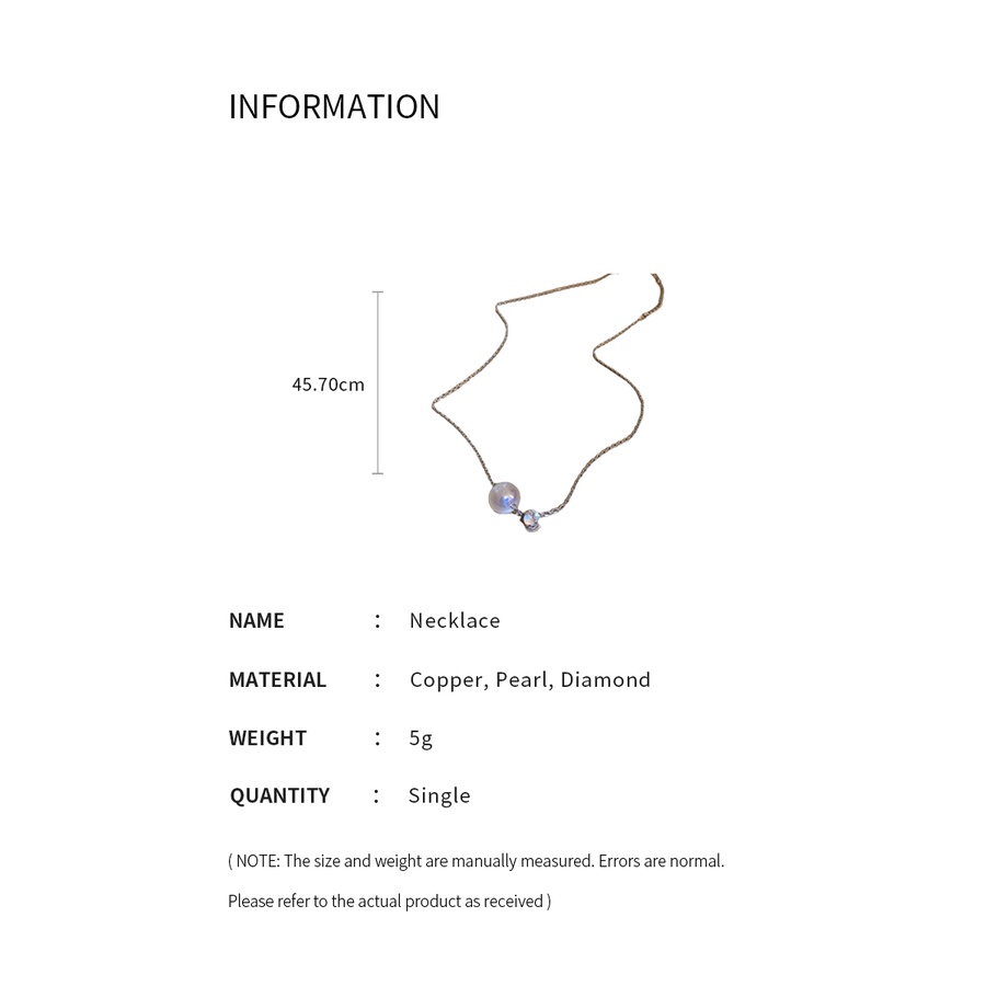 DREJEW Dây chuyền mặt ngọc trai thời trang dành cho nữ