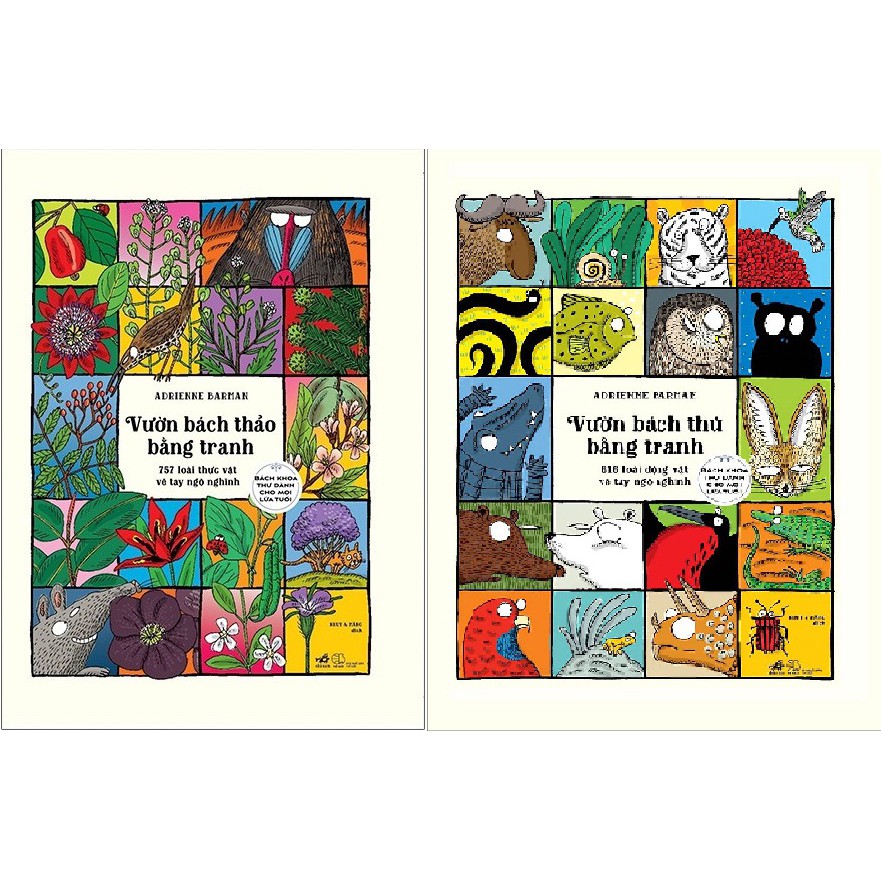 Combo Sách - Vườn Bách Thú Bằng Tranh + Vườn Bách Thảo Bằng Tranh - nguyetlinhbook