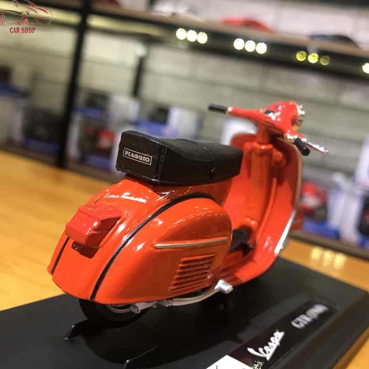 Mô hình xe mô tô Vespa GTR (1968) tỉ lệ 1/18 màu đỏ