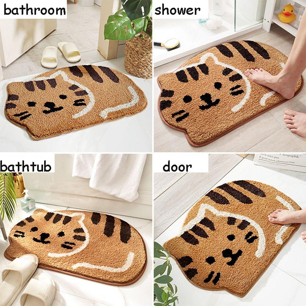 Thảm Chùi Chân Mềm Mại Thấm Hút Tốt Chống Trượt 45x65cm Dành Cho Nhà Tắm