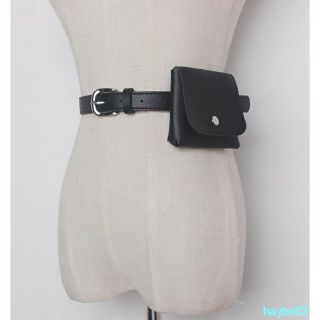 Thắt lưng da kèm túi da mini unisex ulzzang basic