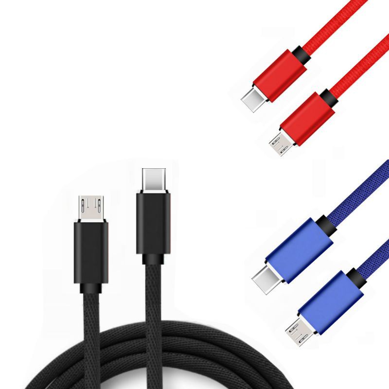 DOU Universal USB 3.1 Type C Male to Micro USB Male Sync OTG Charge Data Transfer Cable Cord for Mobile Phone Tablet Laptop