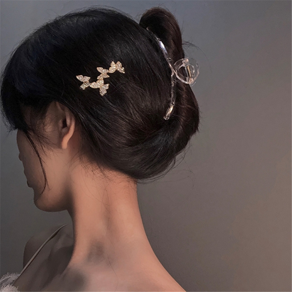 Kẹp tóc hình bướm đính đá thời trang Hàn Quốc