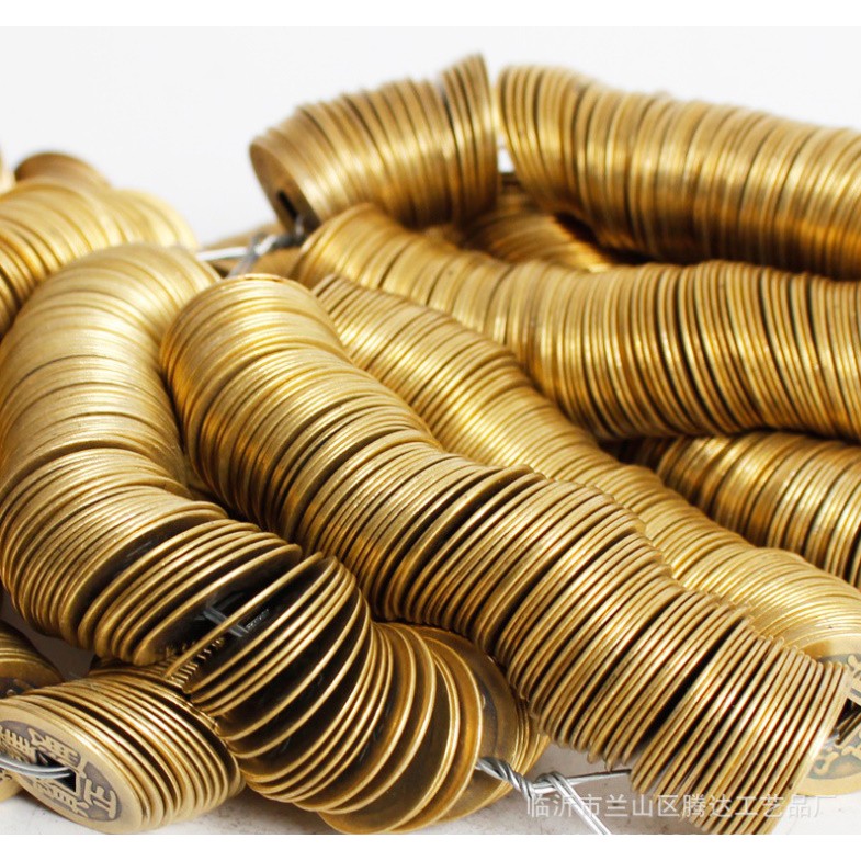 Bộ 5 Đồng Xu - Đồng Giả Cổ Càn Long, Hóa Sát Chiêu Tài, vật phẩm phong thủy cầu tài lộc, may mắn, Đồng Tiên xin âm dương