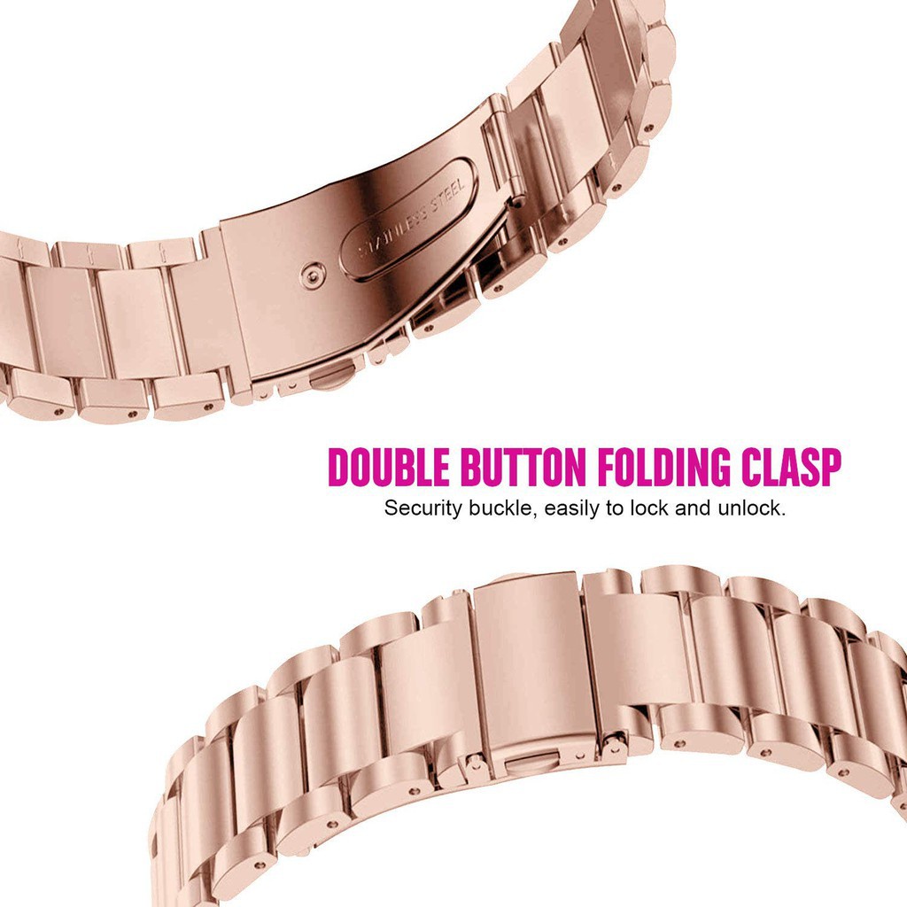 Dây đeo đồng hồ JANSIN bằng thép không gỉ cho Garmin Venu SQ