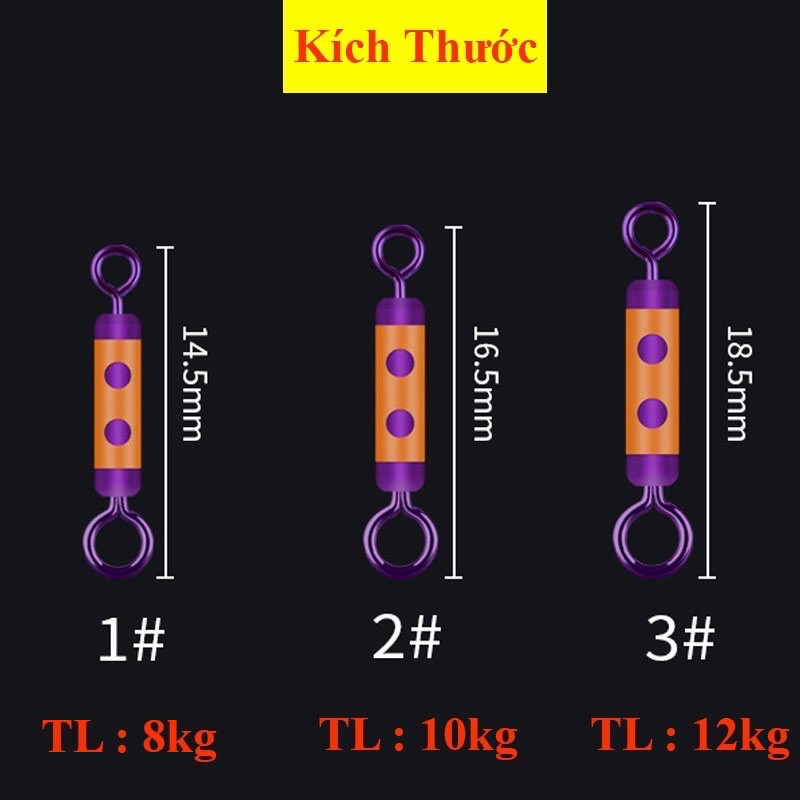 Set 5 Khoá Link Ma Ní Buộc Trục Câu Đài Chống Xoắn Cao Cấp