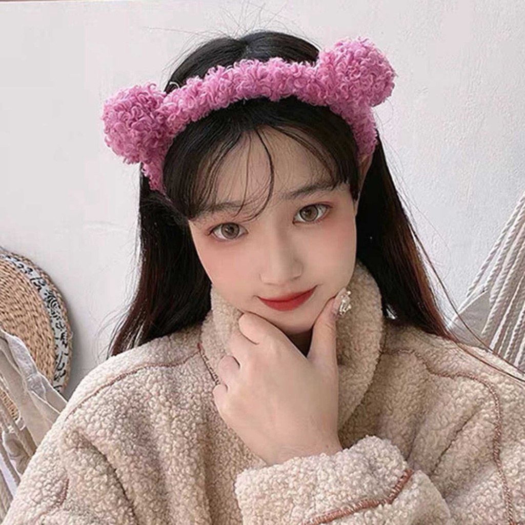 Băng Đô Cài Tóc Hình Gấu Bông Dễ Thương Đơn Giản Cho Nữ