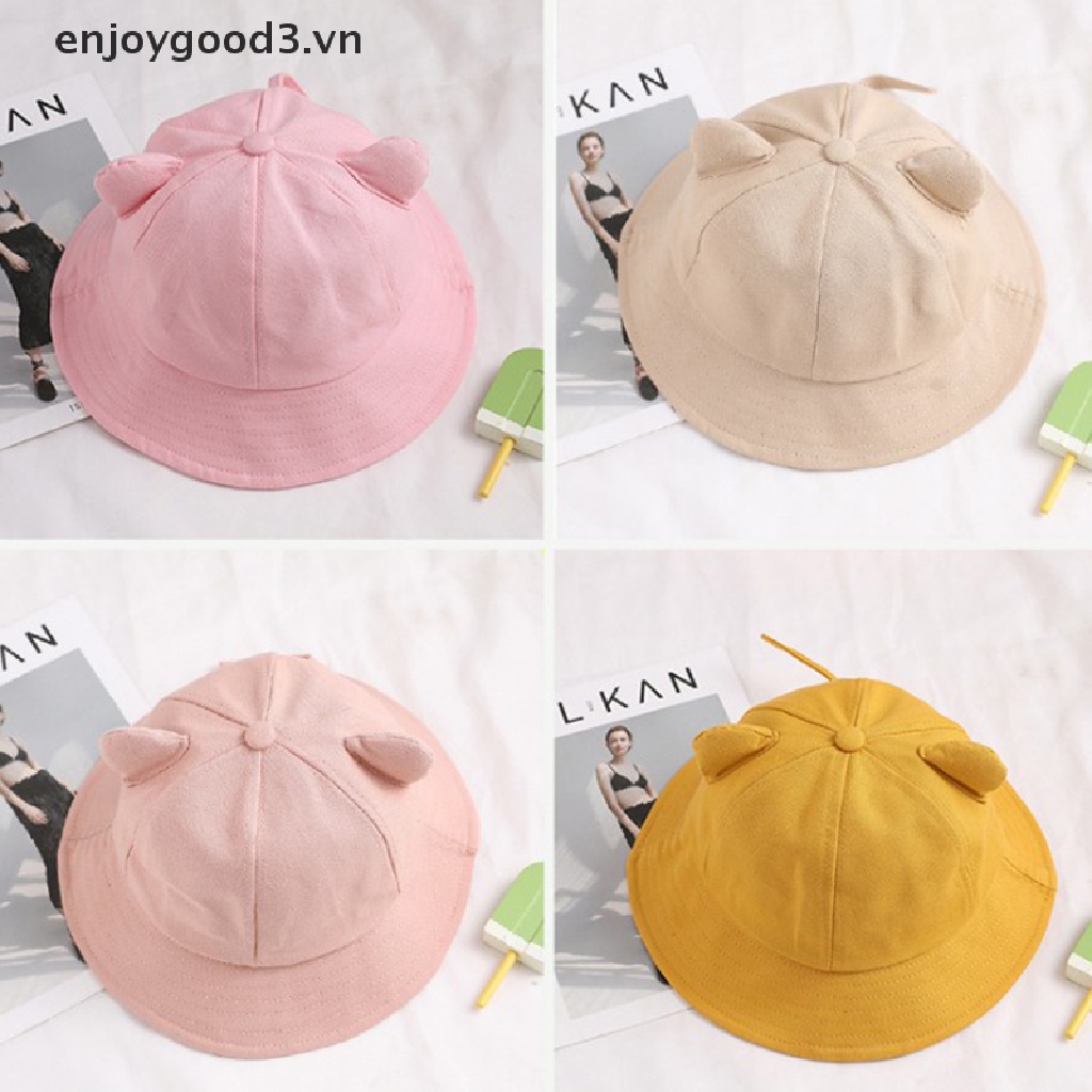 Nón bucket tai mèo dễ thương thời trang mùa hè cho nữ