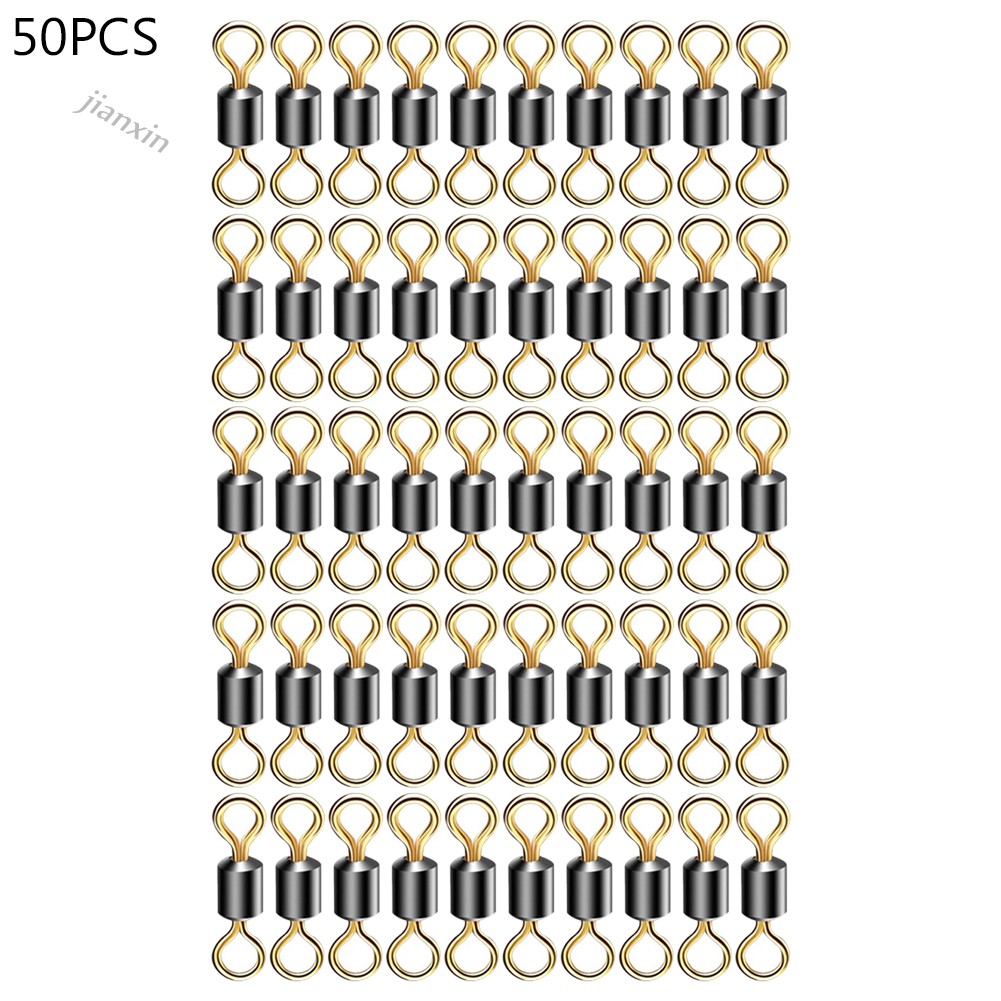 Bộ 50 Móc Khóa Nối Số 8 Bằng Thép Không Gỉ JX-50