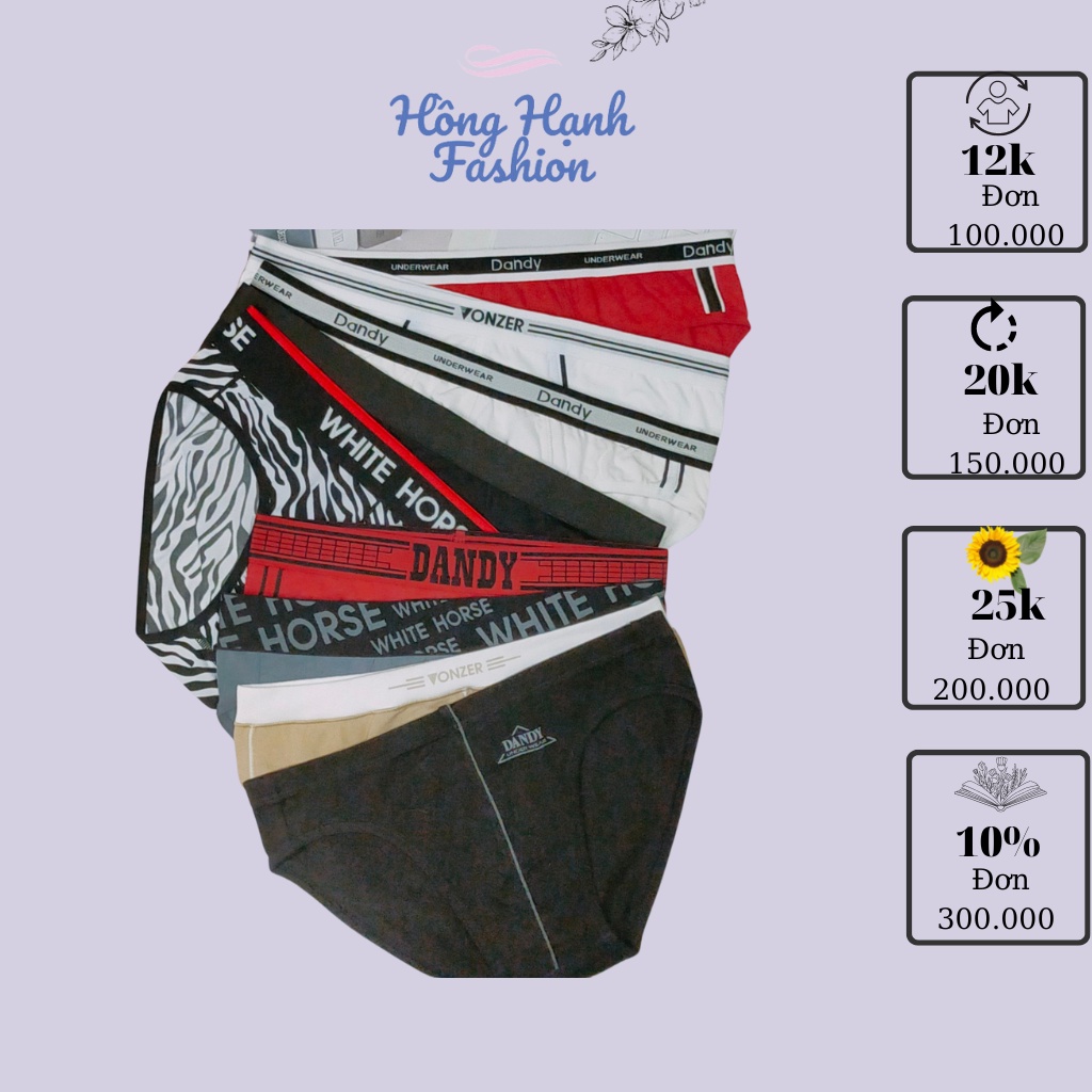 Quần Lót Nam ,Quần sịp Nam ,Hàng chuẩn đẹp Chất Liệu vải thun coton 100% , Mềm .mịn mát ,Hàng VNXK ship từ 3sp