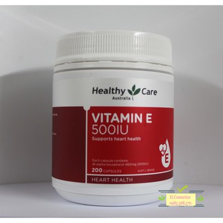 Viên uống bổ sung vitamin E Healthy Care 500IU 200 viên Úc