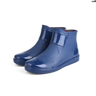 Thời Trang Một Mảnh Hợp Thời Trang Giày Đi Mưa Ngắn Đầu Chống Thấm Nước Nam Nhà Bếp Giày Nước Chống Trơn Trượt Nam Cao Su Giày Đi Mưa Phòng Wor