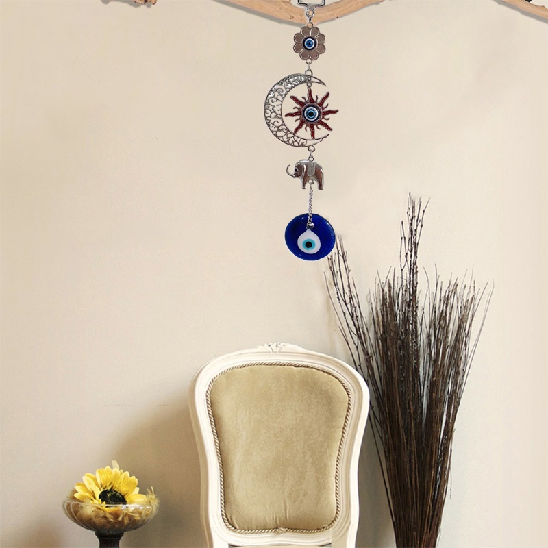 Phụ kiện treo trang trí hình mắt quỷ/mặt trăng/mặt trời may mắn