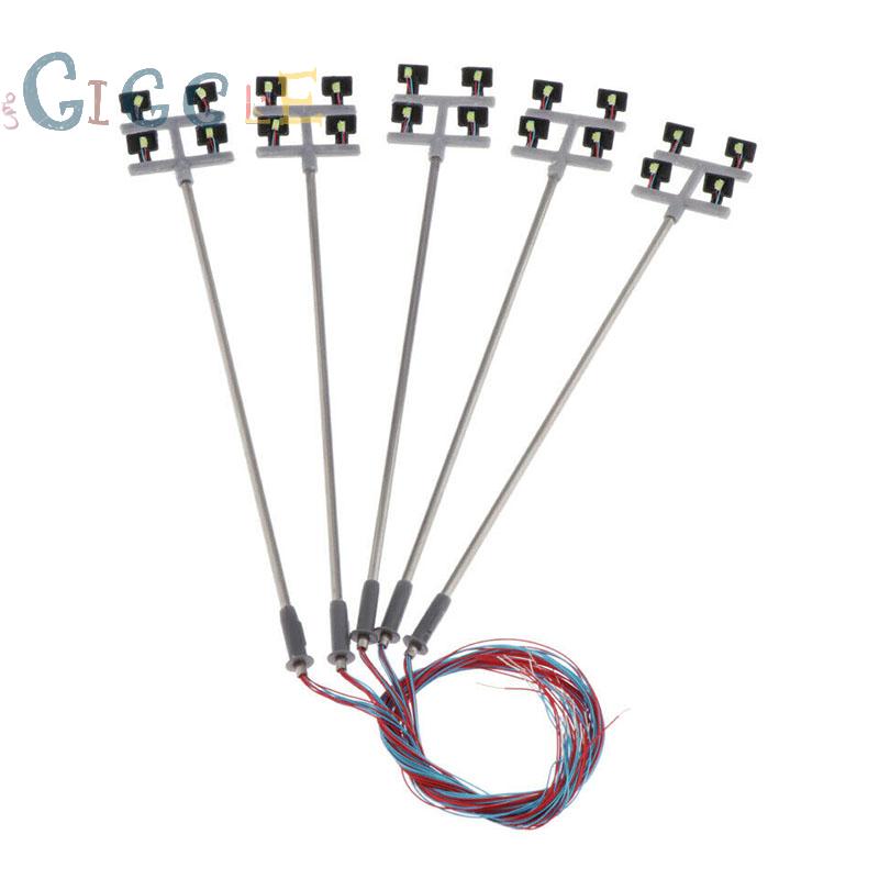 Set 5 Mô Hình Cột Đèn Đường Mini Trang Trí Tiểu Cảnh