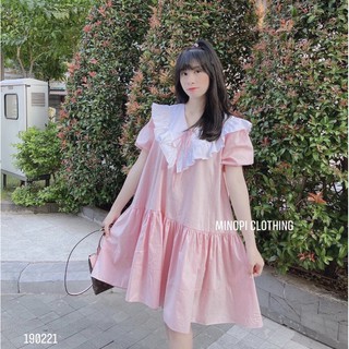 Đầm suông hồng cute phong cách tiểu thư dễ thương🌸 Ảnh thật