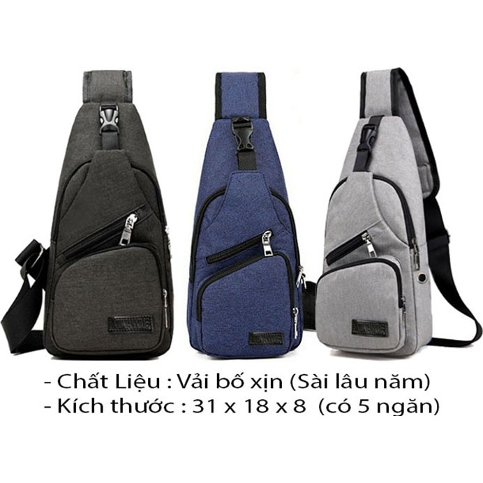 Túi đeo chéo cao cấp 4 ngăn (kèm video thật)
