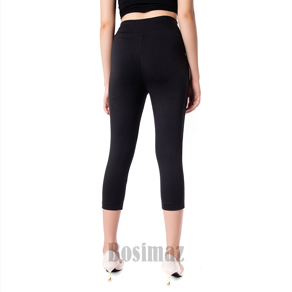 Quần Legging Nữ Bigsize Bosimaz BS361 lửng túi trước màu đen cao cấp, thun co giãn 4 chiều, vải đẹp dày, thoáng mát.