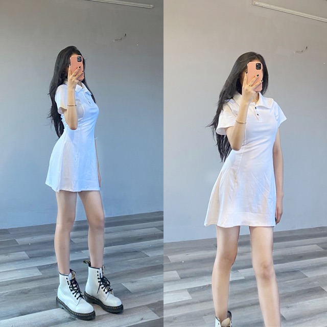 [Mã SKAMA06 giảm 8% tối đa 50K đơn 250K] [AITHEE] Váy cổ Polo