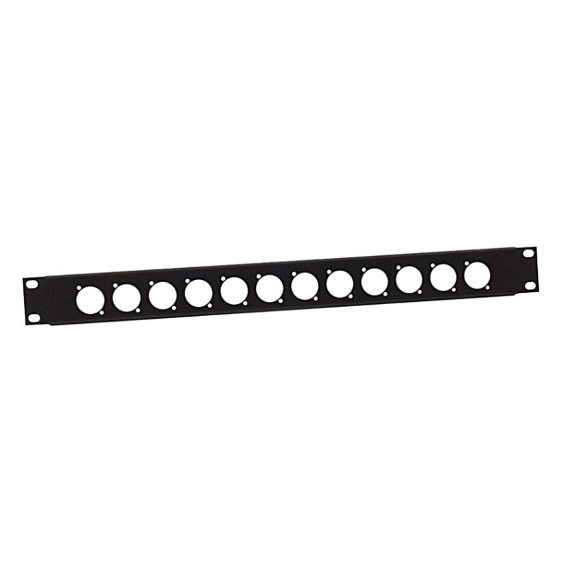 Thanh Panel Adam Hall 872213 Rack Panel, 1U, for 12x Panel Jack with D-Housing, U-Profile, Steel