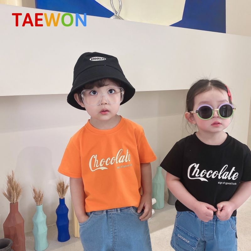 Áo phông cộc tay trẻ em Hàn Quốc xuất xịn bé trai bé gái từ 1 đến 6 tuổi Taewon Kids AT09