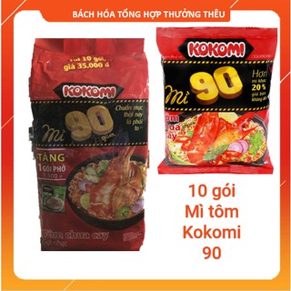 Sỉ bịch 10 gói Mì Kokomi 90 tôm chua cay gói 90g
