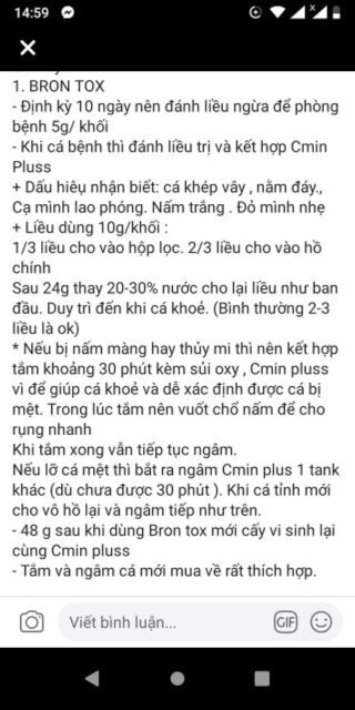 BRON TOX đặc trị nấm.