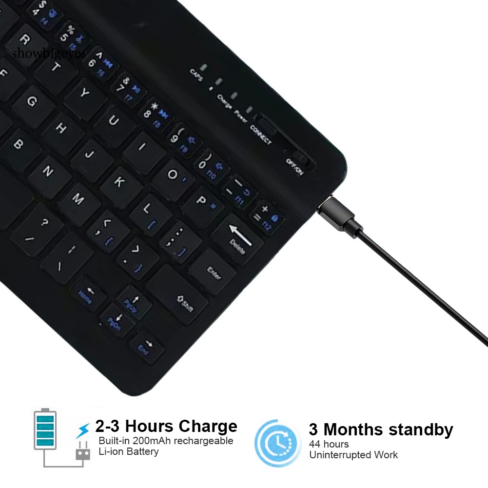 Bàn phím Bluetooth không dây Mini mỏng 7/10 inch cho điện thoại/máy tính bảng/Laptop