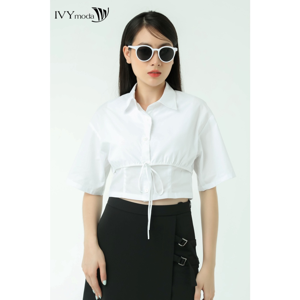 Áo sơ mi nữ tạo kiểu IVY moda MS 16B9387