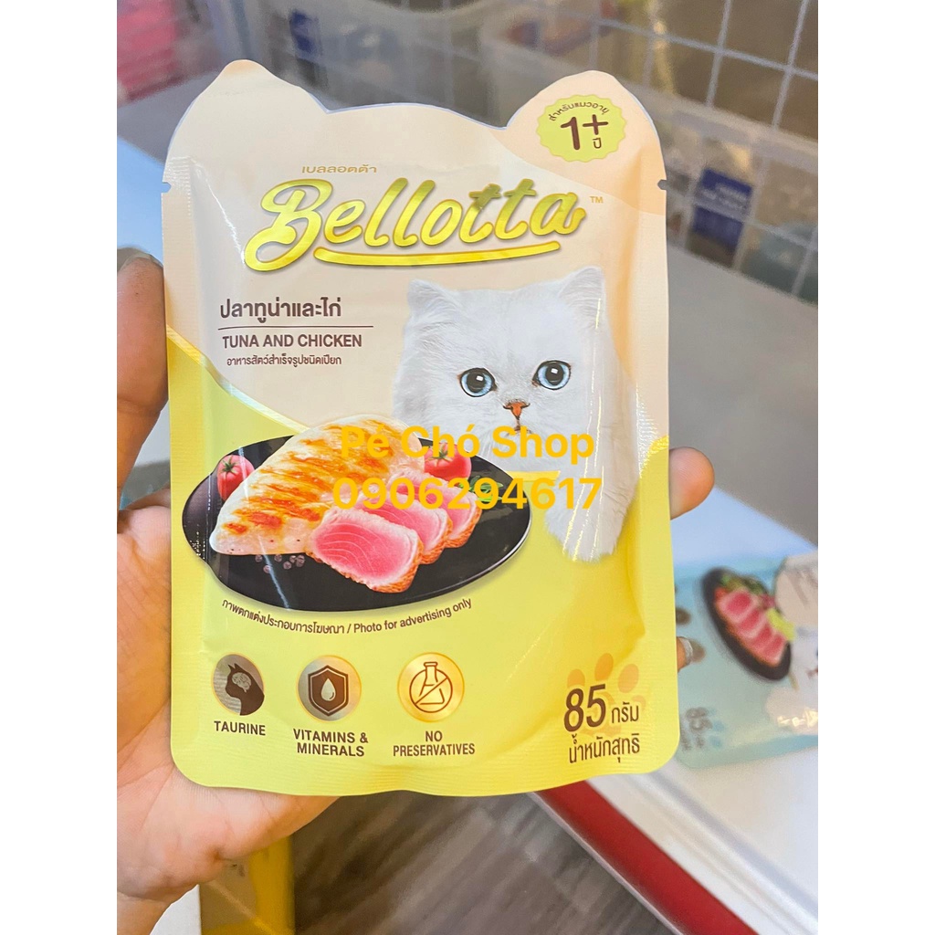 Pate gói cho mèo Bellotta bịch 85 gr MUA 3 TẶNG 1