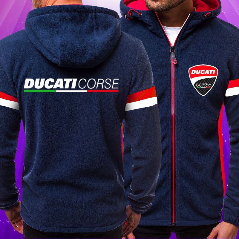 Đang Giảm Giá Mới Áo Khoác Hoodie Thể Thao Có Khóa Kéo Thời Trang Thu Đông Cho Nam Ducati Corse Moto Gp Racing Logo Lớn