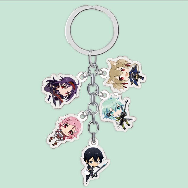 YGT Sword Art Online SAO Kazuto Kirito Kirigaya Asuna Keychain