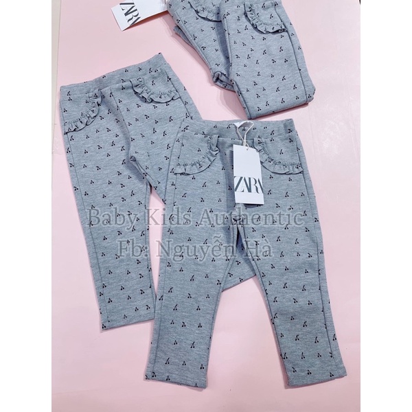 Quần legging nỉ bé gái 12/18m 2/3y