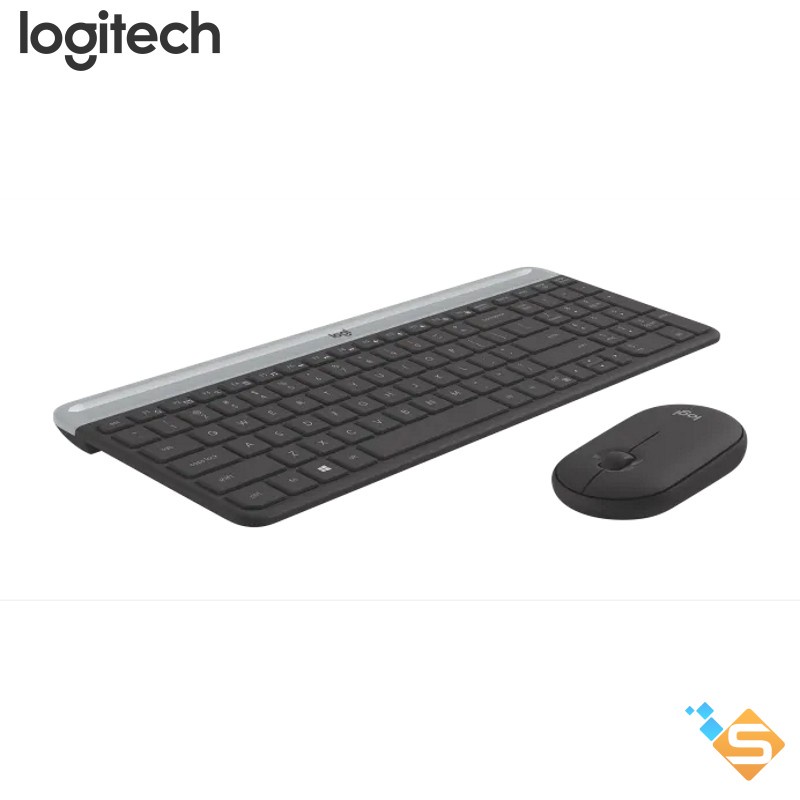 Combo chuột phím không dây Logitech MK470 - Giảm ồn, USB, pin lâu, thiết kế mảnh gọn - Bảo Hành Chính Hãng 12 Tháng