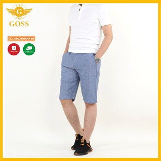 ⭐HÀNG LOẠI 1⭐Quần Short Nam Vải Đũi Xước Cao Cấp - Quần Ngố Nam Chính Hãng Mềm Mịn Co Giãn Thoải Mái GOSS M508