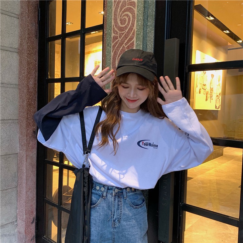 Áo nữ tay dài dáng rộng phong cách Hàn Quốc | BigBuy360 - bigbuy360.vn