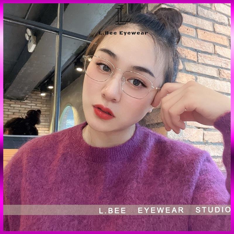 Mắt kính nam nữ vuông L.BEE EYEWEAR, gọng kính thời trang chống ánh sáng xanh MSP 88L18